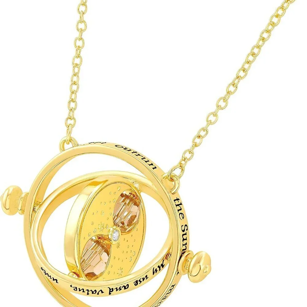Jewelry Brass Time Turned Hourglass Necklace 22